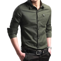 Shirts for men New Thin Breathable Military Men Shirts Long Sleeve Slim Men's Shirts Summer 2019 Business Men Brand Clothing 348 BeryBeth 