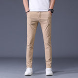 Pantalon classique en coton extensible - BeryBeth 201240202 BeryBeth Kaki 28 