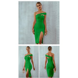 Robe élégante sans bretelles - BeryBeth 0 BeryBeth Vert foncé Taille 1 